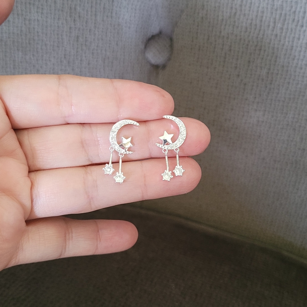 La Meno Silver🤍 Starling🌠 Earrings - Picture 12 of 15